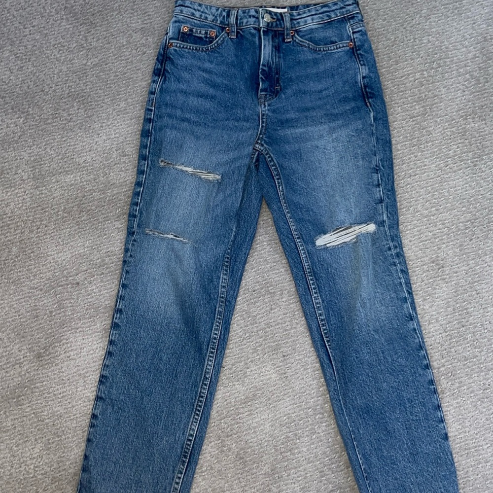 Topshop Straight Leg Jeans
